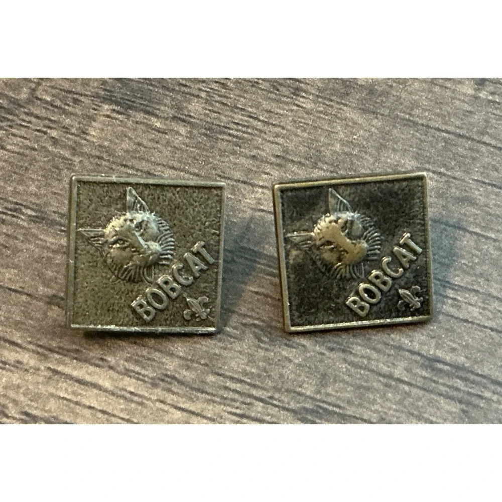 BSA Lapel Pin Kids OS Bronze Good Vintage Cub Scouts Bobcat Bear Mother's Pin